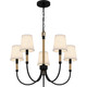 Quoizel Bayside Five Light Chandelier in Matte Black - BYL5025MBK