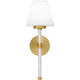 Quoizel Quoizel Wood One Light Wall Sconce in Brushed Gold - QW6752BRG Quoizel Quoizel Wood One Light Wall Sconce in Brushed Gold - QW6752BRG