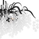 Quoizel Maple Six Light Semi-Flush Mount in Earth Black - MAP1728EK