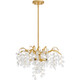 Quoizel Maple Four Light Pendant in Gold Leaf - MAP2820GFL
