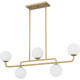 Quoizel Regis Five Light Linear Chandelier in Brushed Gold - RGS540BRG Quoizel Regis Five Light Linear Chandelier in Brushed Gold - RGS540BRG
