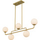 Quoizel Regis Five Light Linear Chandelier in Brushed Gold - RGS540BRG Quoizel Regis Five Light Linear Chandelier in Brushed Gold - RGS540BRG