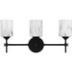 Quoizel Aria Three Light Bath in Matte Black - ARI8622MBK