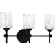Quoizel Aria Three Light Bath in Matte Black - ARI8622MBK
