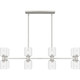 Quoizel Ramada Eight Light Linear Chandelier in Brushed Nickel - RMD846BN