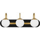 Quoizel Desmond Three Light Bath in Matte Black - DES8624MBK