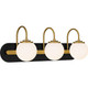 Quoizel Desmond Three Light Bath in Matte Black - DES8624MBK