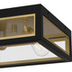 Quoizel Bourbon Two Light Outdoor Flush Mount in Matte Black - BBN1612MBK
