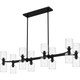 Quoizel Ramada Eight Light Linear Chandelier in Matte Black - RMD846MBK