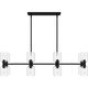 Quoizel Ramada Eight Light Linear Chandelier in Matte Black - RMD846MBK
