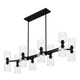 Quoizel Ramada Eight Light Linear Chandelier in Matte Black - RMD846MBK