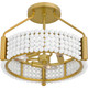 Quoizel Molly Four Light Semi Flush Mount in Brushed Gold - MOL1716BRG