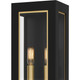Quoizel Bourbon Two Light Outdoor Wall Mount in Matte Black - BBN8406MBK