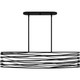 Quoizel Spiral Five Light Linear Chandelier in Mystic Black - SPL542K