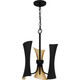 Quoizel Myla Three Light Pendant in Matte Black - MYL2814MBK