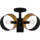 Quoizel Quoizel Semi-Flush Mount Three Light Semi Flush Mount in Matte Black - QSF6745MBK