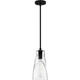 Quoizel Stetson One Light Mini Pendant in Matte Black - STS1506MBK