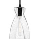 Quoizel Stetson One Light Mini Pendant in Matte Black - STS1506MBK