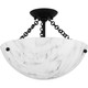 Quoizel Quoizel Semi-Flush Mount Three Light Semi Flush Mount in Matte Black - QSF6751MBK