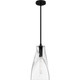 Quoizel Stetson One Light Mini Pendant in Matte Black - STS1508MBK