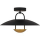 Quoizel Bingham LED Semi-Flush Mount in Matte Black - BIN1718MBK