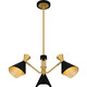 Quoizel Arden Three Light Chandelier in Matte Black - ADN5026MBK
