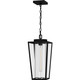 Quoizel Jett One Light Outdoor Hanging Lantern in Matte Black - JET1909MBK