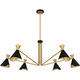Quoizel Arden Six Light Chandelier in Matte Black - ADN5052MBK