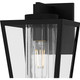 Quoizel Jett One Light Outdoor Wall Lantern in Matte Black - JET8307MBK