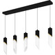 Quoizel Alys LED Linear Chandelier in Matte Black - PCAYS540MBK