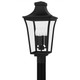 Quoizel Quentin Four Light Outdoor Post Lantern in Earth Black - QTN9010EK