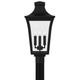 Quoizel Quentin Four Light Outdoor Post Lantern in Earth Black - QTN9010EK