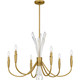 Quoizel Cecily Six Light Chandelier in Brushed Gold - CCY5032BRG