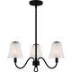Quoizel McKinney Three Light Chandelier in Matte Black - MCK5022MBK