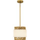 Quoizel Kate One Light Mini Pendant in Brushed Gold - KAT1510BRG