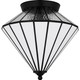 Quoizel Tiffany Three Light Flush Mount in Matte Black - TF6812MBK Quoizel Tiffany Three Light Flush Mount in Matte Black - TF6812MBK