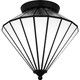 Quoizel Tiffany Three Light Flush Mount in Matte Black - TF6812MBK Quoizel Tiffany Three Light Flush Mount in Matte Black - TF6812MBK