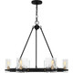 Quoizel Gloucester Six Light Chandelier in Matte Black - GLC5028MBK