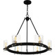 Quoizel Gloucester Six Light Chandelier in Matte Black - GLC5028MBK