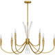 Quoizel Cecily Nine Light Chandelier in Brushed Gold - CCY5040BRG