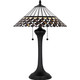 Quoizel Tiffany Two Light Table Lamp in Matte Black - TF6815MBK Quoizel Tiffany Two Light Table Lamp in Matte Black - TF6815MBK