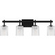 Quoizel Brenthouse Four Light Bath in Matte Black - BTH8631MBK