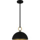Quoizel Cleo One Light Pendant in Matte Black - CEO1812MBK Quoizel Cleo One Light Pendant in Matte Black - CEO1812MBK