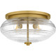 Quoizel Quoizel Flush Mount Four Light Flush Mount in Brushed Gold - QFL6773BRG