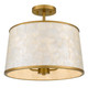 Quoizel - WIND1716BRG - Three Light Semi-Flush Mount - Windley - Brushed Gold