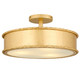 Quoizel - MARA1616GFL - Three Light Semi-Flush Mount - Mara - Gold Leaf