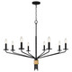 Quoizel Alexander Eight Light Chandelier in Matte Black - ALEX5040MBK