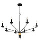 Quoizel Alexander Eight Light Chandelier in Matte Black - ALEX5040MBK