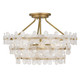 Quoizel Wright Four Light Semi-Flush Mount in Brushed Gold - WRIG1720BRG