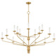 Quoizel Alexander 15 Light Chandelier in Brushed Gold - ALEX5055BRG